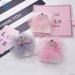 Girls Hair Clips Crown Shape Mesh Design Hair Pin Set Children Hairpin Princess Hair Accessories