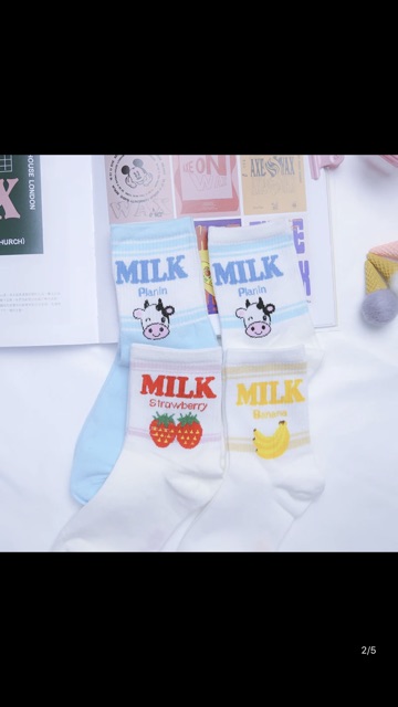 Tất cao cổ Milk