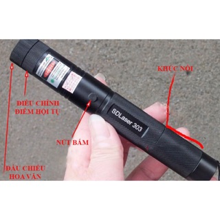 Đèn pin laser 303 full box có sạc