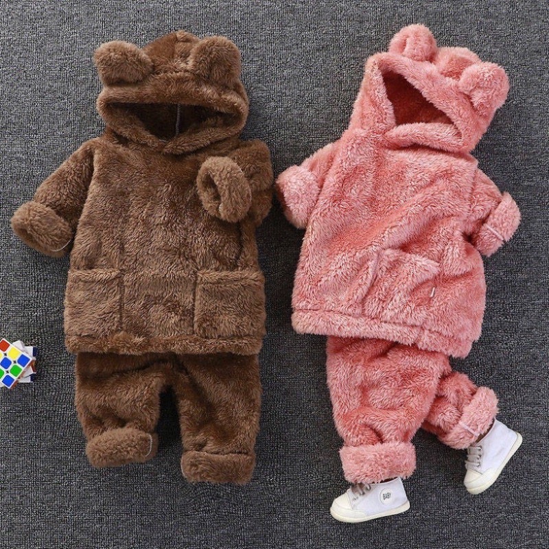 Bộ ngủ lông tai Gấu cho béFREESHIPBộ Đồ Ngủ Bằng Vải Nhung cho bé trai, bé gái hàng quảng châu