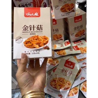 Nấm kim châm sốt cay - ăn vặt nhi nhi