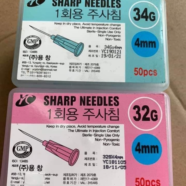 Sét 10 kim 32g 34g  4mm dùng tách sẹo tiêm  dưỡng chất
