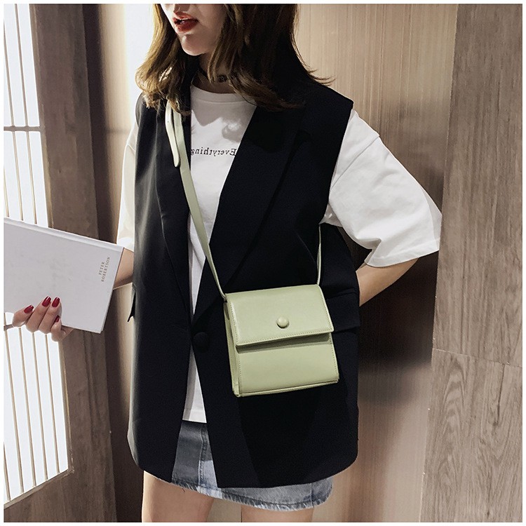 Túi đeo chéo nữ đơn giản mẫu mới 2019 Xanh bơ - Korean Design