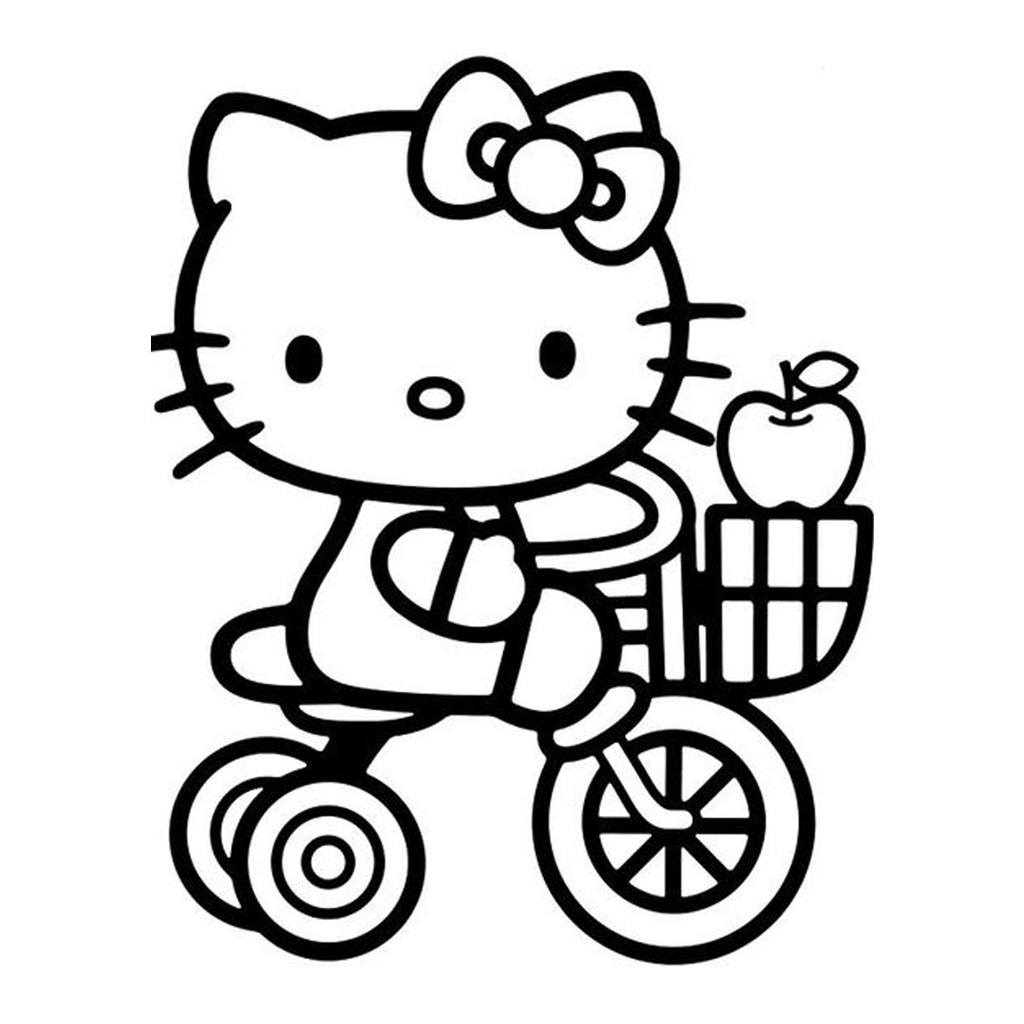 Bộ Tranh tô màu, màu nước KITTY cho bé tập sáng tạo