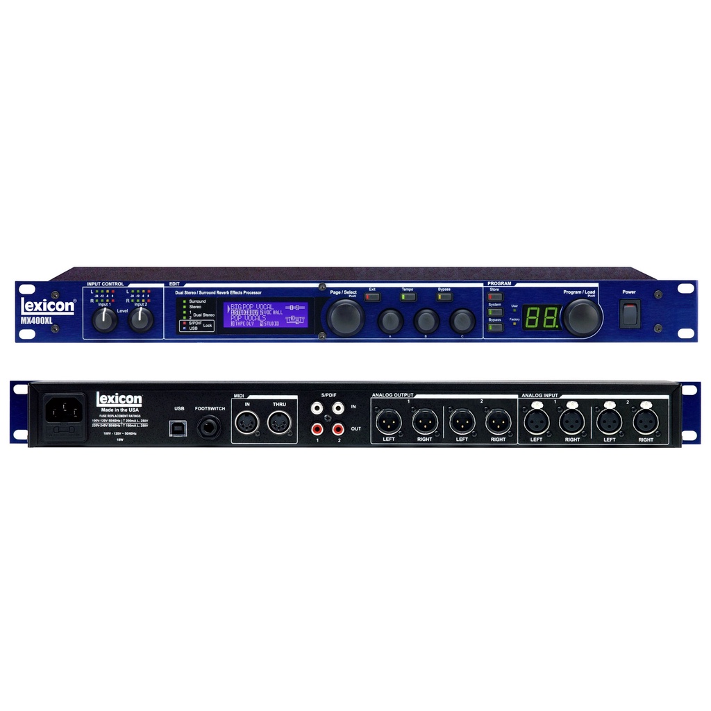 Effect rời Lexicon MX400XL Bộ Xử Lý Hiệu Ứng âm Thanh 4 Kênh Tạo Vang Reverb Echo Chuyên Nghiệp