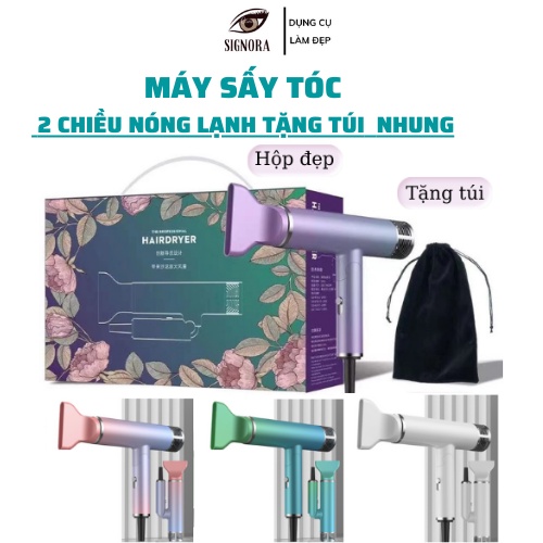 Máy sấy tóc 2 chiều nóng lạnh công suất lớn 2000W,  có thể gấp gọn bảo hành 12 tháng