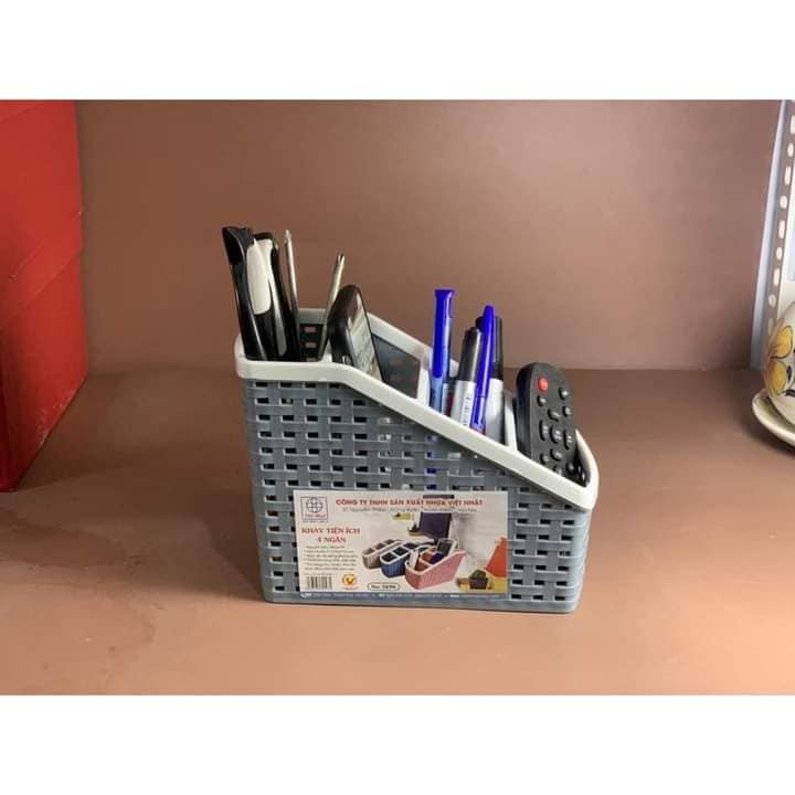 Khay Nhựa Tiện Ích 4 Ngăn Việt Nhật 5696