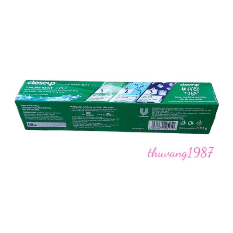 Now ship- Kem đánh răng Closeup hương bạc hà 180g_230g