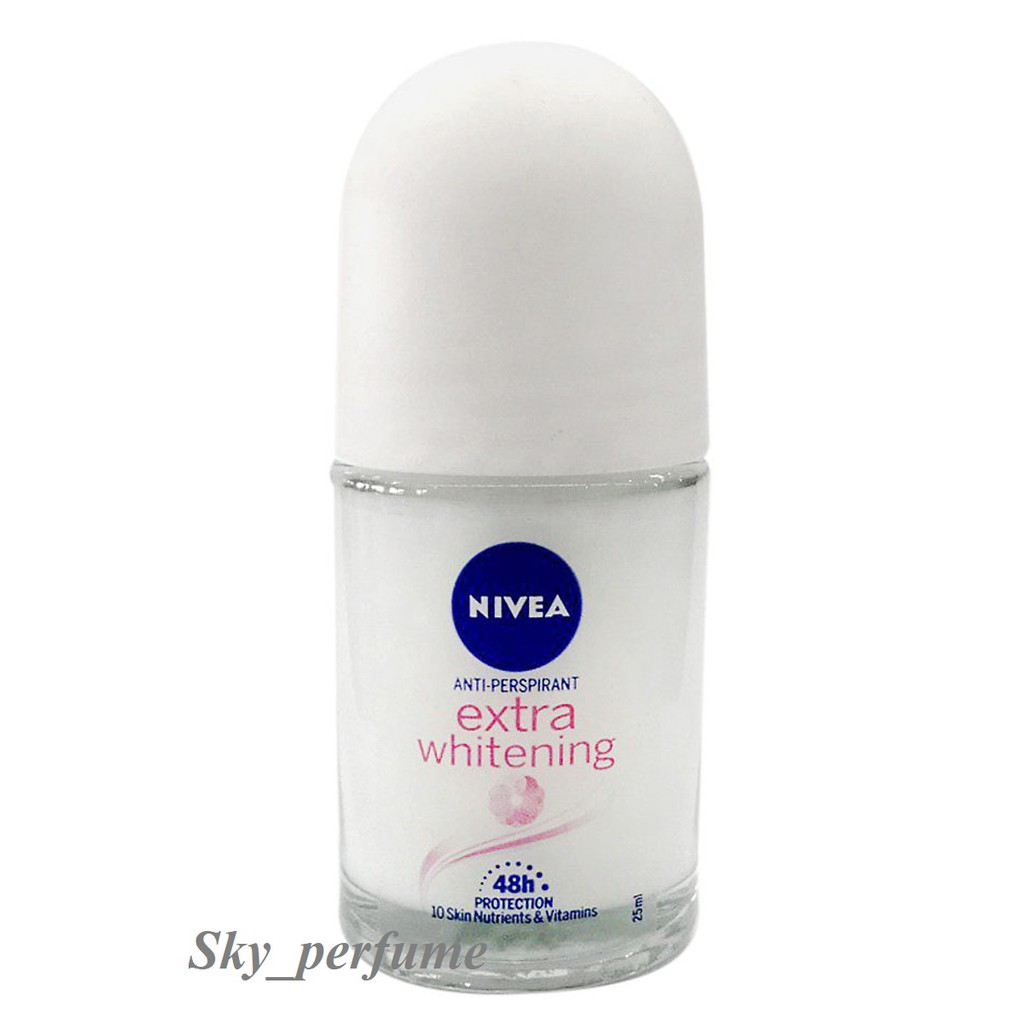 Lăn Khử Mùi Nữ Trắng Mịn Nivea Extra White 25ml