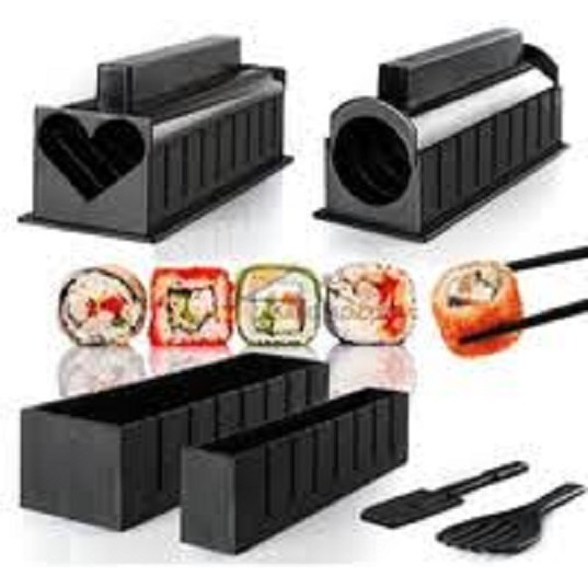 [NOWSHIP]-Bộ dụng cụ cuốn sushi 10 món siêu nhanh (Hình trái tim và hình tròn)