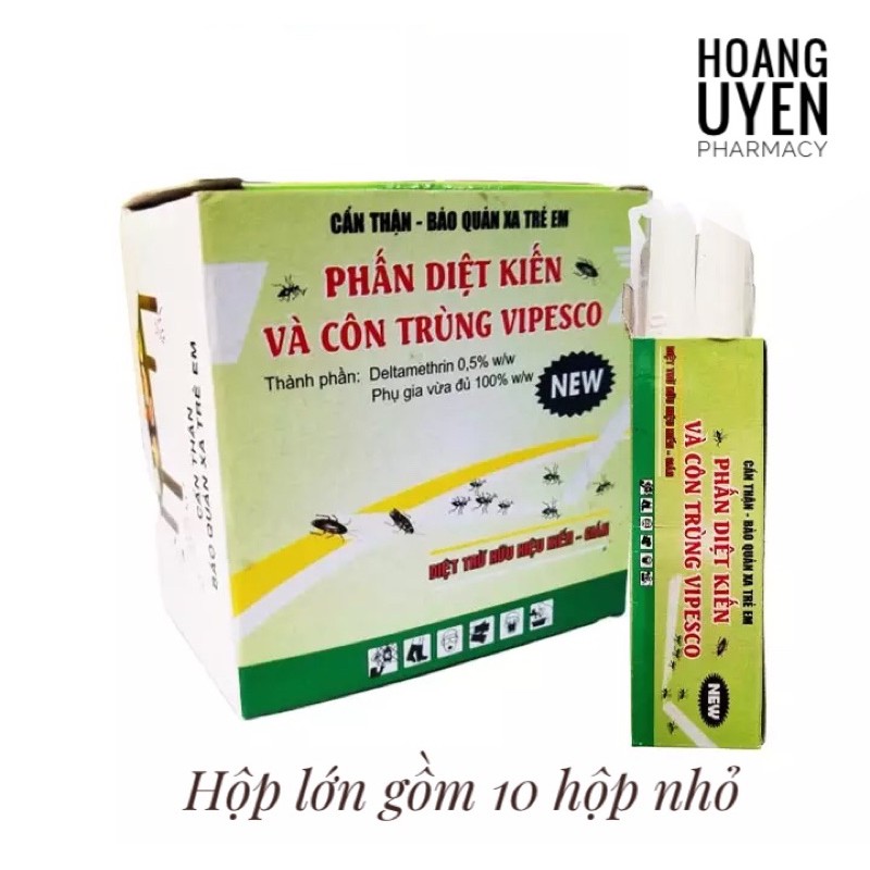 Phấn diệt kiến và côn trùng Vipesco - Hộp 20 viên