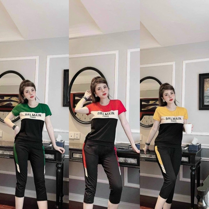 Đồ bộ nữ mặc nhà thun co giản, set đồ bộ nữ thun cotton dễ thương, đồ ngủ nữ bigsize kiểu dáng thể thao bigsize 45-85kg