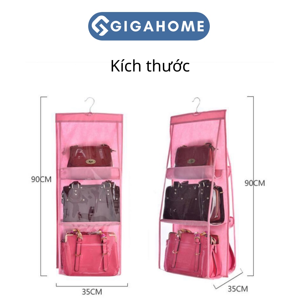 Túi Treo Giỏ Xách, Đựng Đồ Dùng 6 Ngăn Đa Năng GIGAHOME Chống Bụi, Chống Thấm 5578