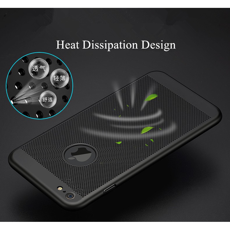 Chống ngã Tản nhiệt Lỗ thông hơi PC Khó Bảo vệ Vỏ iPhoneXS XR 8 7Plus 6 5s SE 11 Pro XS MAX