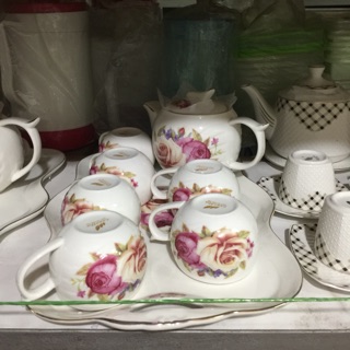 BỘ ẤM CHÉN PHA TRÀ CAO CẤP CÓ KHAY (ảnh thật)