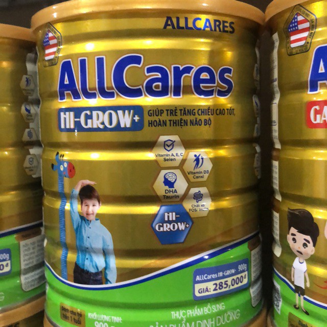 Sữa Bột ALLCares Hi-Grow+ Lon 900g