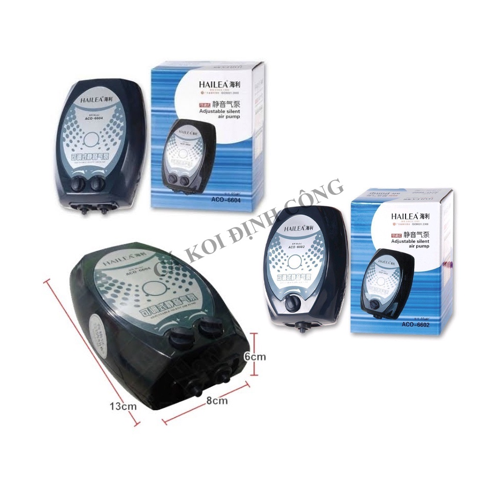 Máy Sục oxy bể cá, máy sủi oxy Hailea ACO-6602 , 6604  - Chạy siêu êm