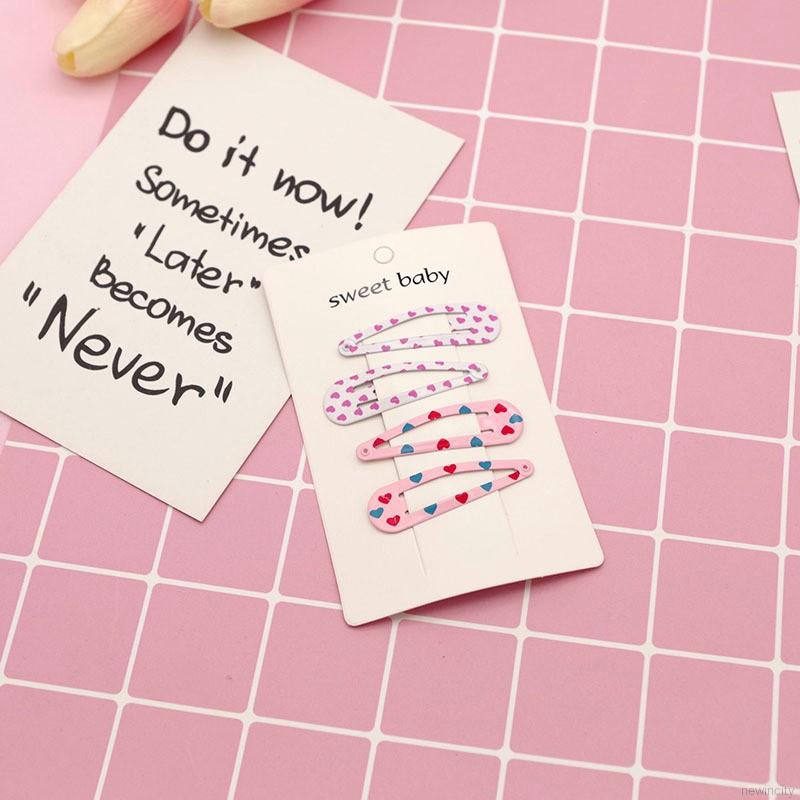 4 Kẹp tóc họa tiết hoa dễ thương cho bé gái