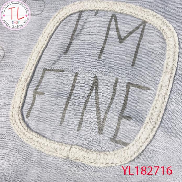 Thời trang trẻ em - Bộ bodysuit thun ngắn i'm fine - Quần áo bé trai - Bộ bé trai - Quần áo bé gái - Bộ bé gái