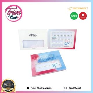 Sổ mica gắn móng mẫu làm bảng màu nail 40 màu ô