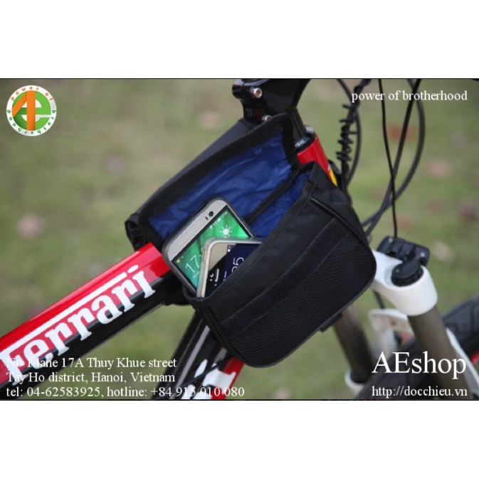 Túi treo khung trước xe đạp nhỏ gọn
