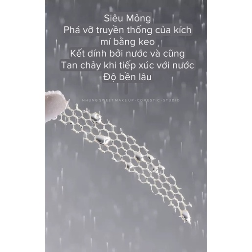 Kích mí tàng hình - Mí lưới có sẵn keo tẩm đẫm miếng kích mí chỉ cần xịt nước