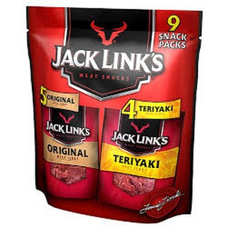 KHÔ BÒ MỸ JACK LINK’S BEEF JERKY (TERIYAKI +ORIGINAL) 9 gói * 35g