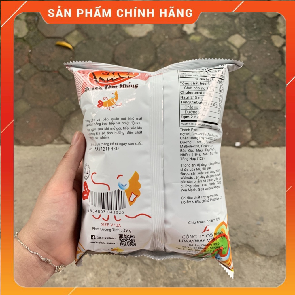 Bim Bim Snack Tôm Miếng Oishi 35/40g-Ăn Vặt Sumo Snack