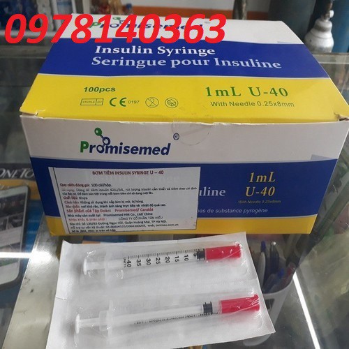 Hộp 100c Bơm Tiêm tiểu đường Promisemed 1ML-0,3ML-0,5ML