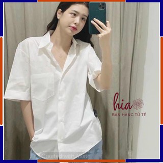 [HOT ITEM] Áo sơ mi trắng tay lửng lụa cao cấp có túi