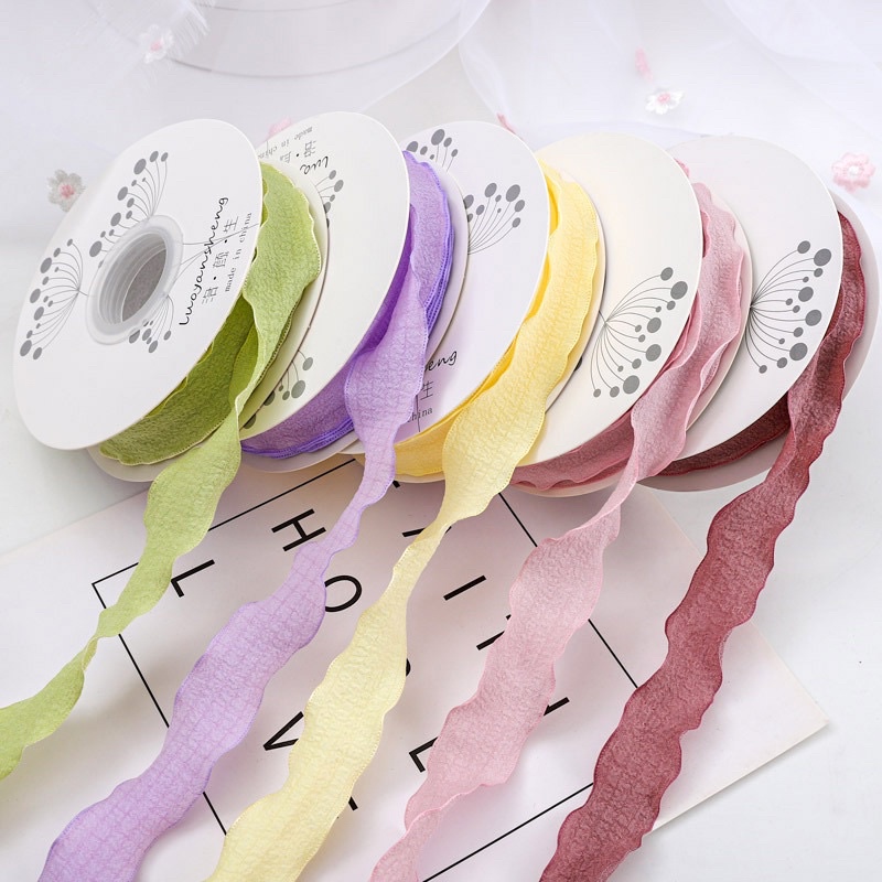 Ruy Băng Bèo Poly, Ruy Băng Voan Xốp Viền Bèo Cực Đẹp Sang Chảnh Cao Cấp Mẫu Mới Nhất