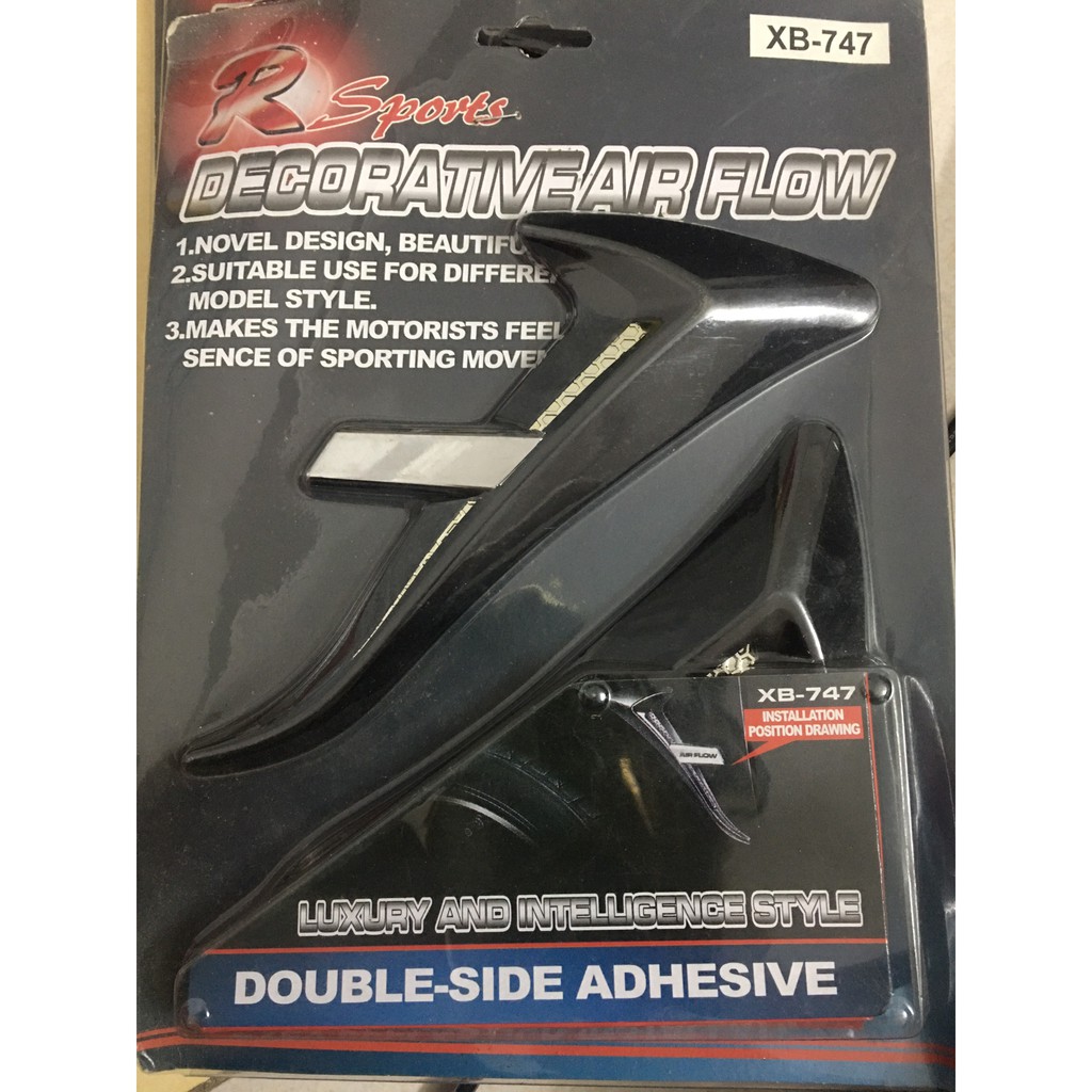 Cặp phụ kiện dán trang trí nắp capo xe ô tô-XB747