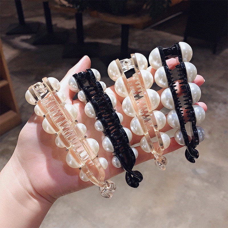 Kẹp tóc đính ngọc loại xoắn