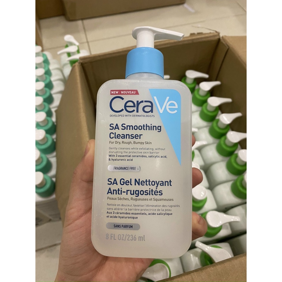Sữa rửa mặt Cerave Cleanser cho da dầu, da khô, da nhạy cảm 236ml bản nội địa Pháp