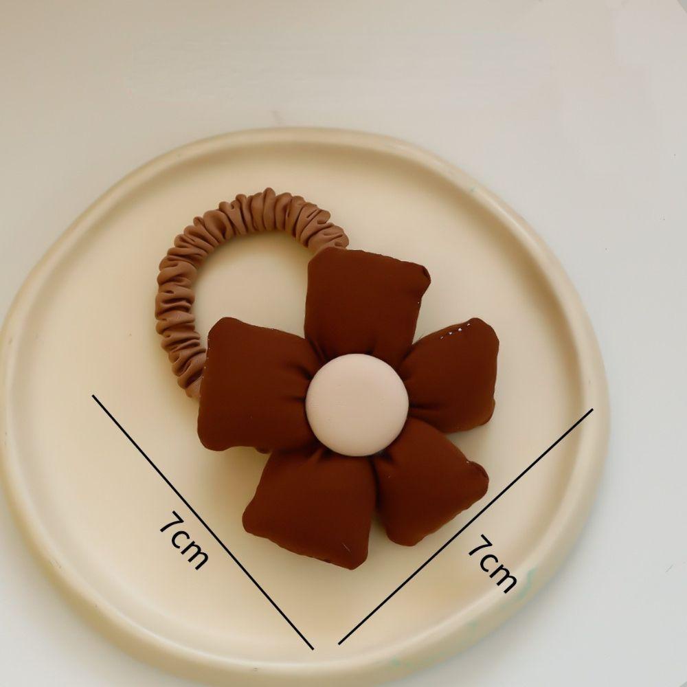 Dây Cột Tóc Co Giãn Đính Hoa Dễ Thương Cho Nữ