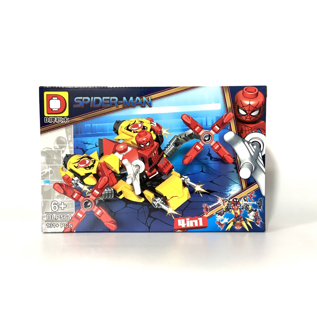 LẮP GHÉP NONLEGO BỘ 4 IN 1  NGƯỜI NHỆN - SPIDER MAN DLP564