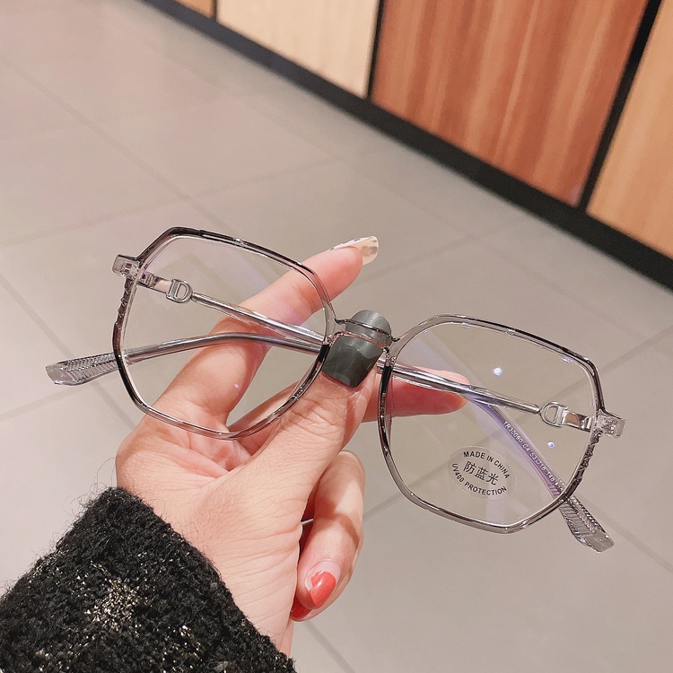 Kính cận VIENDO gọng đa giác đổi màu chống ánh sáng xanh màu sắc thời trang có cắt độ cận theo yêu cầu