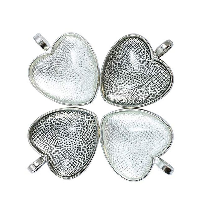 Arin Set 10 Khuyên Tai Trái Tim Rỗng Mạ Vàng / Bạc Làm Khuyên Tai