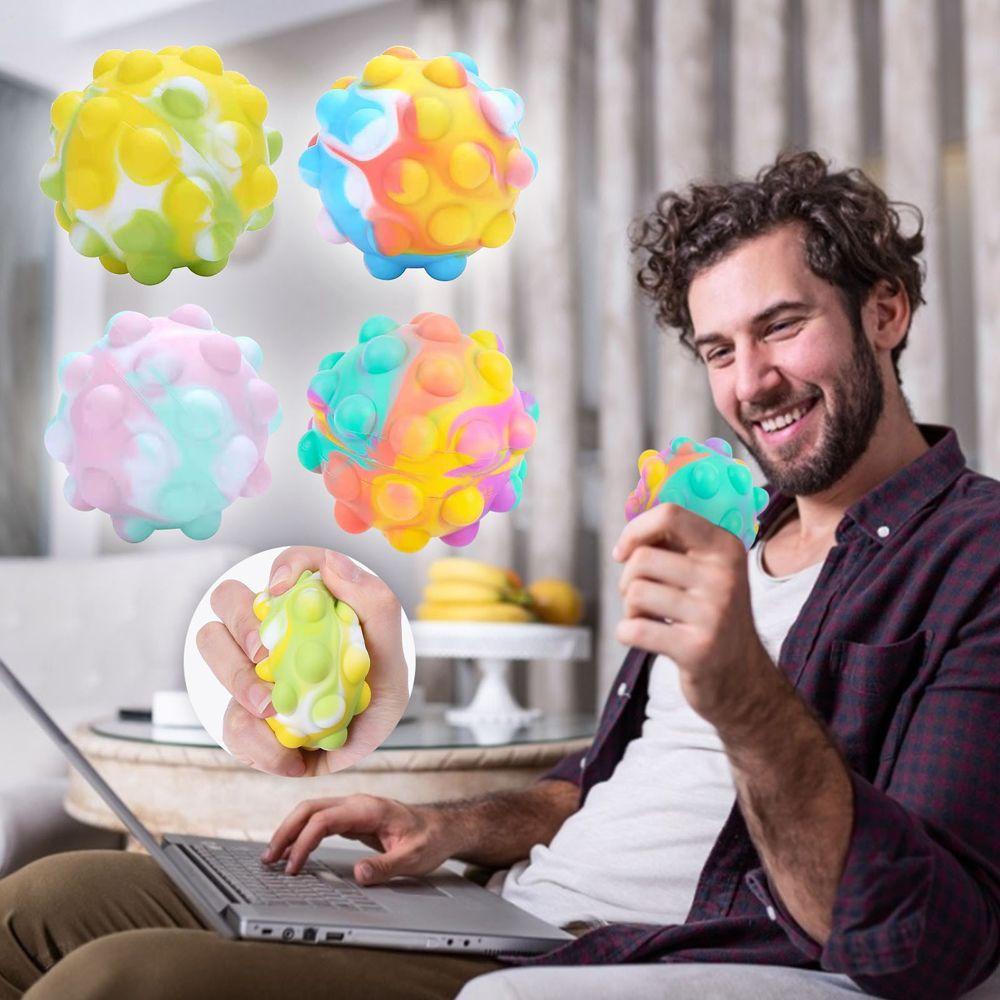 Quả Bóng Tròn Đồ Chơi Giảm Căng Thẳng Hình Khối Lập Phương 3D REBUY1