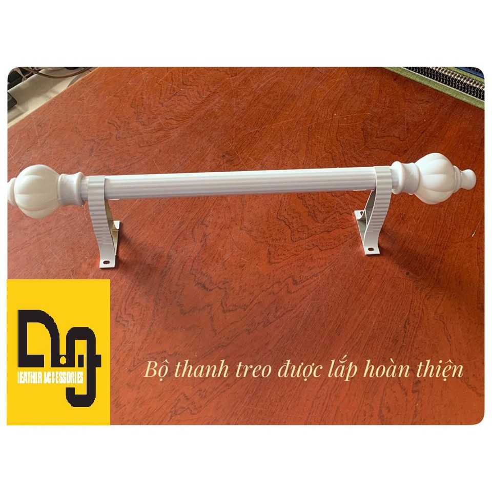 [SALE Tết 2021] Thanh Treo Rèm 1 LỚP - Lắp PHỦ NGOÀI cửa (đã bao gồm bộ lắp)