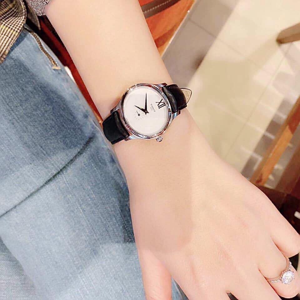 Đồng hồ nữ Tissot Bella dây da đen, mặt oval T1033101603300 ⚜️Hàng Authentic⚜️