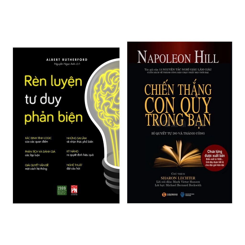 Sách - combo 2Q: Chiến Thắng Con Quỷ Trong Bạn (Tái Bản) TH+ Rèn luyện tư duy phản biện 1980