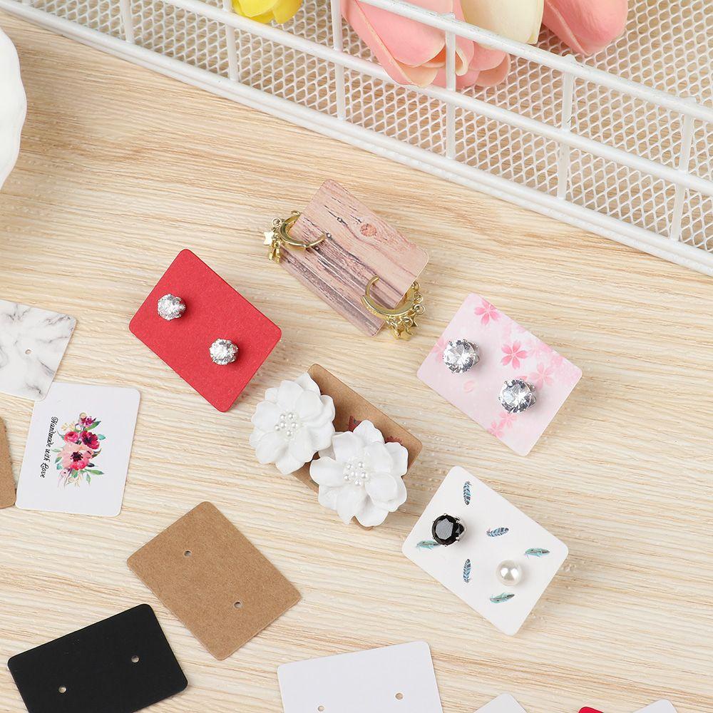 Set 100 Tấm Thẻ Giấy Kraft Trưng Bày Bông Tai Tiện Lợi