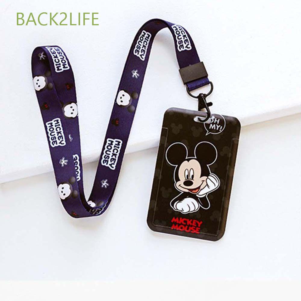 Dây đeo thẻ tên/thẻ ngân hàng/thẻ ngân hàng/thẻ ngân hàng in hình Mickey Minnie thời trang BACK2LIFE