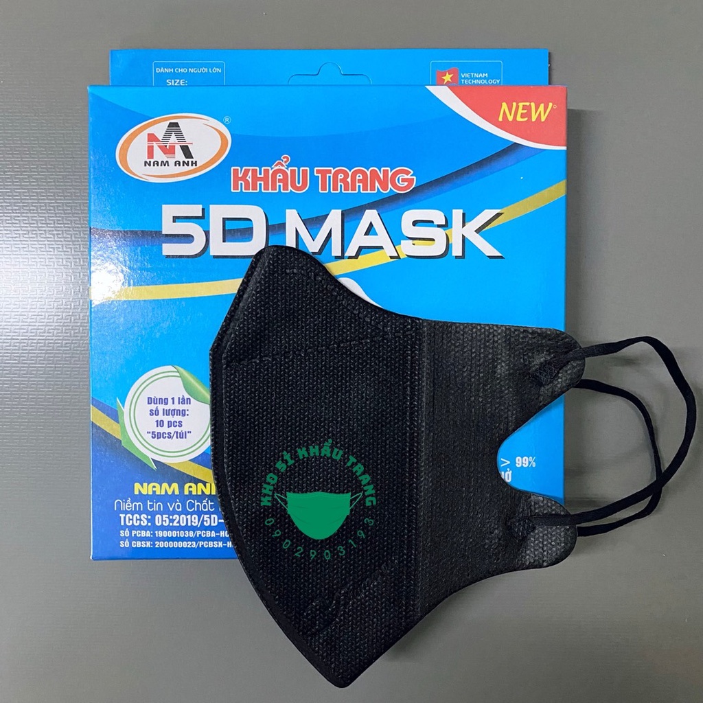 Khẩu trang 5D FAMAPRO dành cho người lớn hộp 10 cái