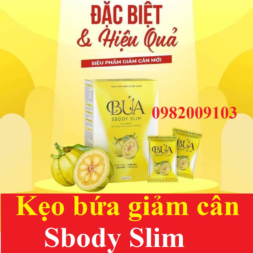 KẸO BỨA GIẢM CÂN SBODY SLIM, viên kẹo hỗ trợ giảm cân nhanh an toàn tự nhiên
