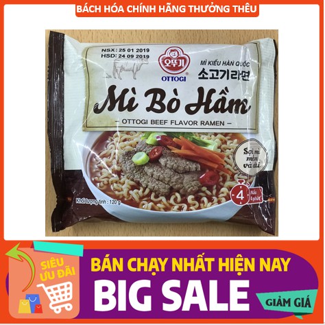 Mì bò hầm Ottogi gói 120g - mì hàn quốc