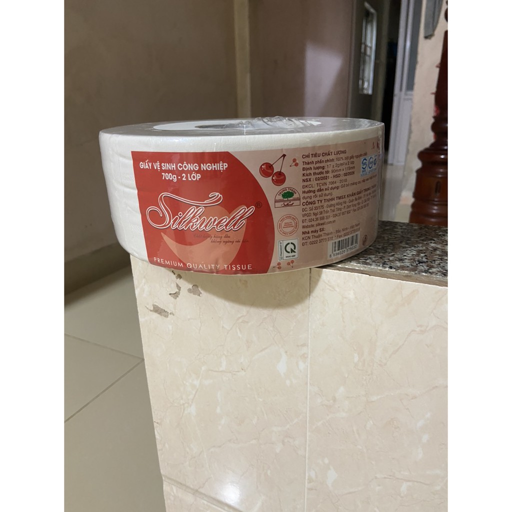 Giấy vệ sinh cuộn lớn - cuộn công nghiệp, 2 lớp sang xịn mịn