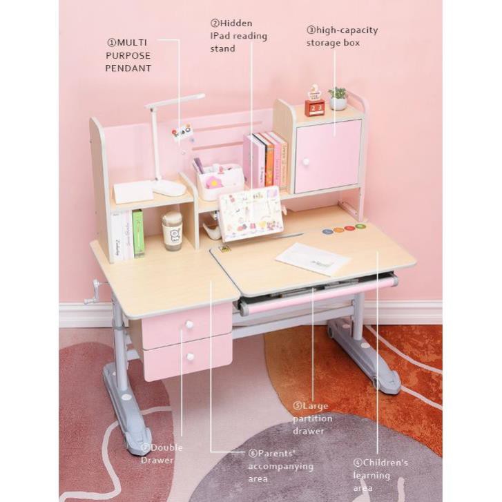 Bàn Học Thông Minh Chống Gù Chống Cận DISNEY 1206 (cốt gỗ tự nhiên) phù hợp 4-18 tuổi _MOMOMART | BigBuy360 - bigbuy360.vn
