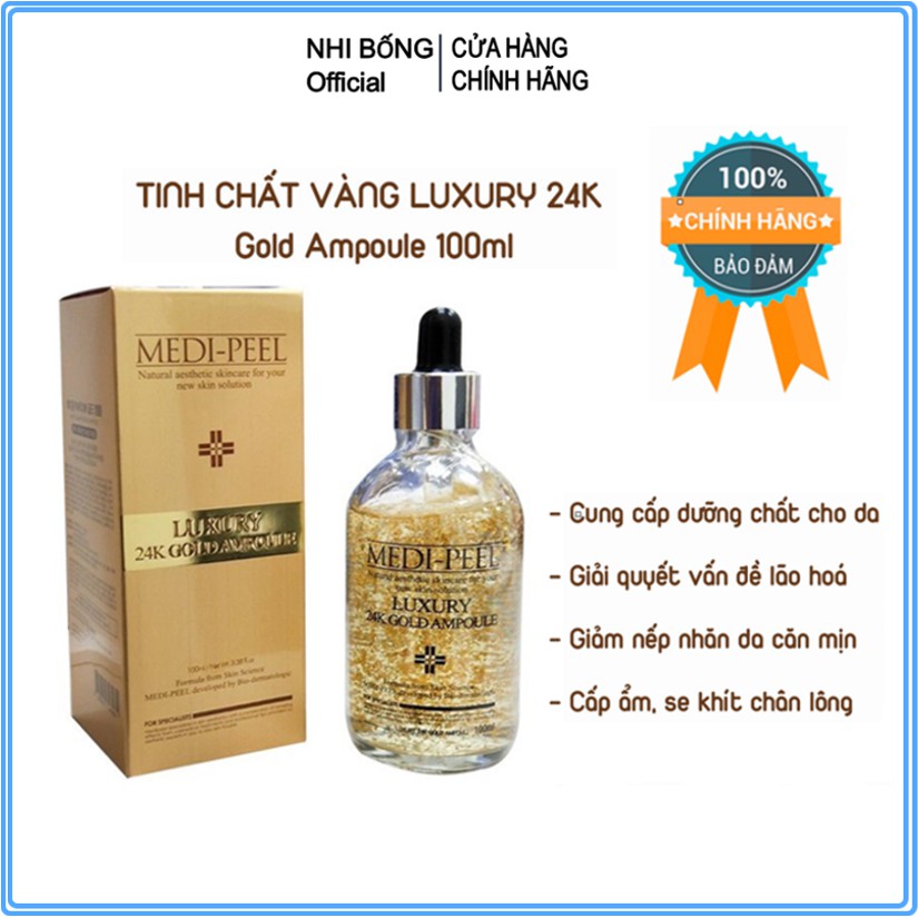 Serum vàng 24k Gold MEDIPEEL làm trắng da chống lão hóa tái tạo và săn chắc da Hàn Quốc 100ml | BigBuy360 - bigbuy360.vn